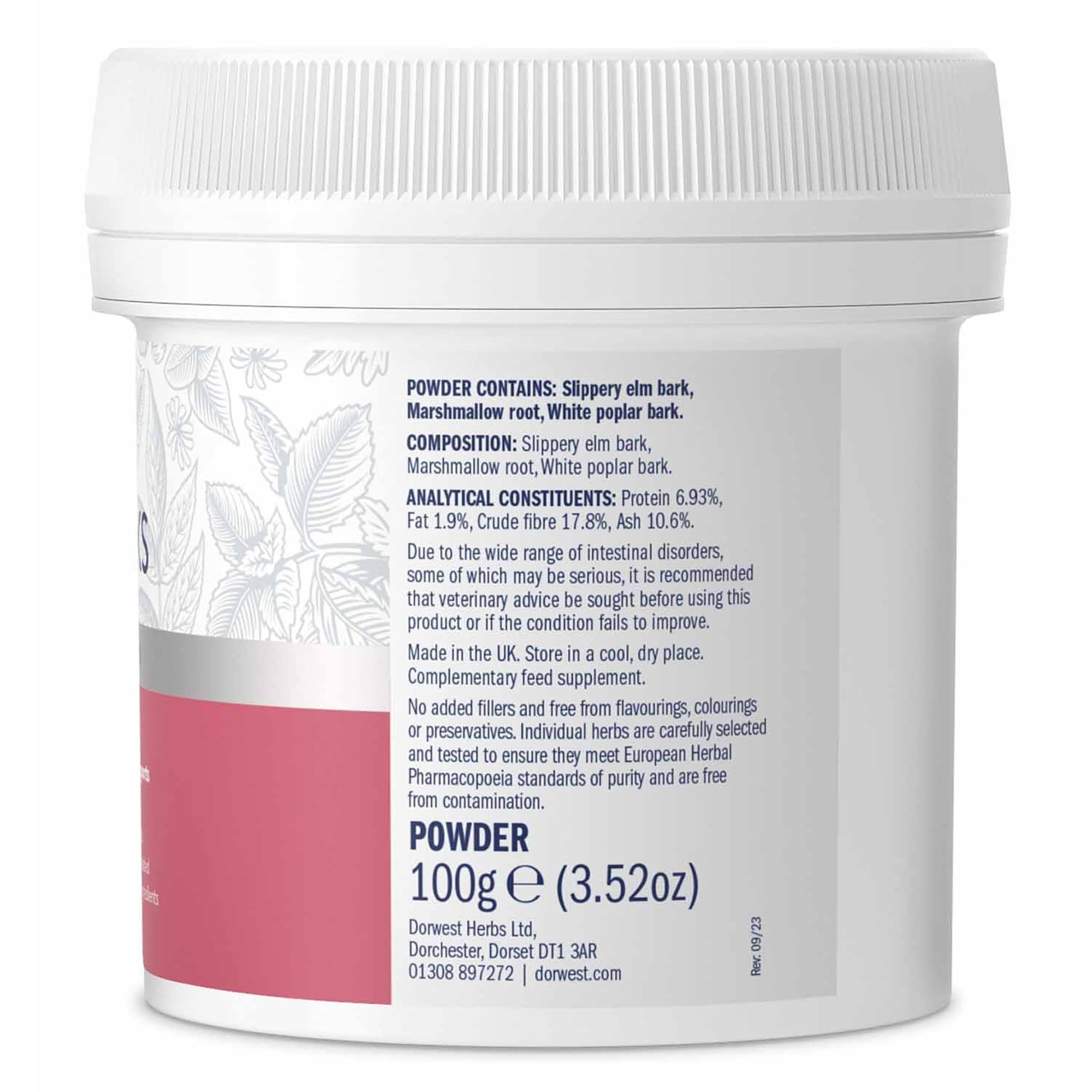 Dorwest Herbs Tree Bark Powder For Dogs & Cats 100g