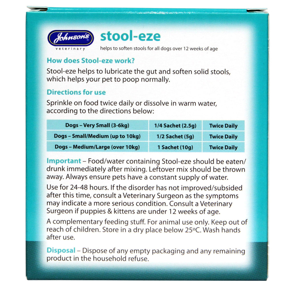 Johnson's Veterinary Stool-Eze For Dogs Pack 6