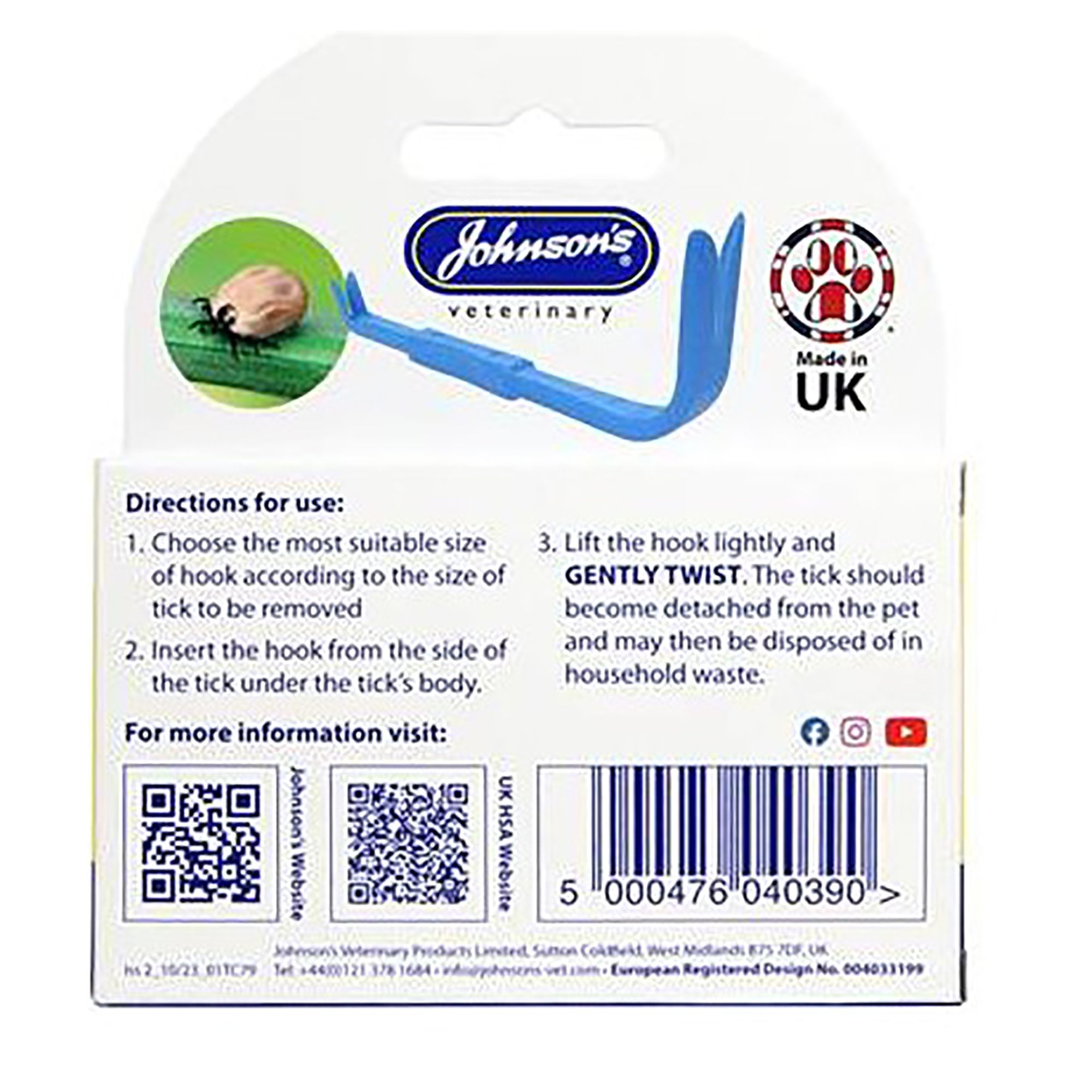 Tick Remover For Dog, Cats And Horses