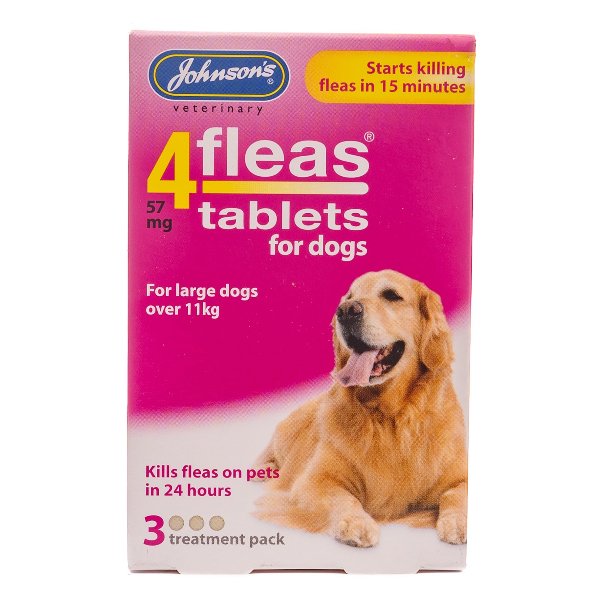 4 Fleas Tablets Large Dogs 3 Treatment Pack