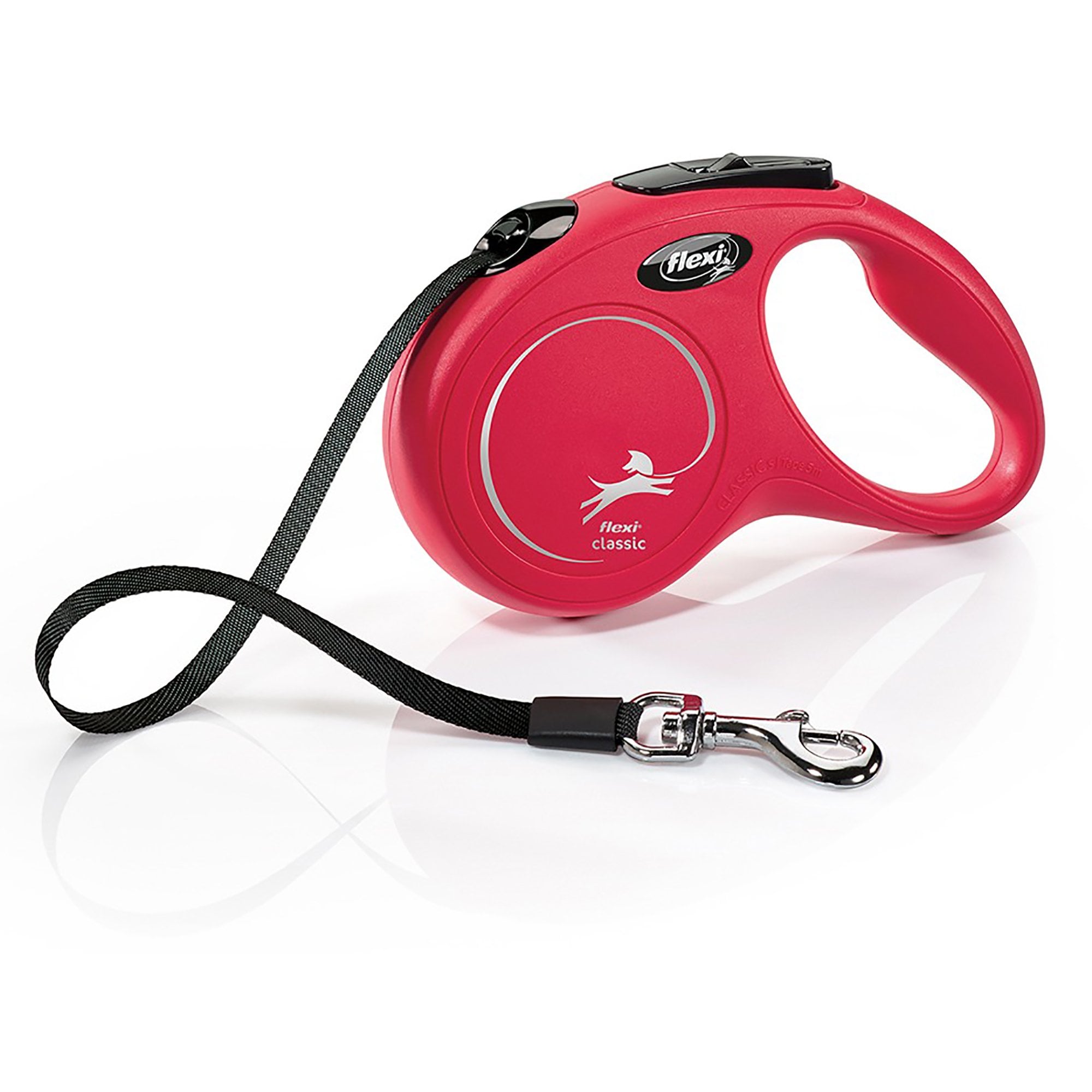 Classic Tape Retractable Dog Lead Small 5m - Red