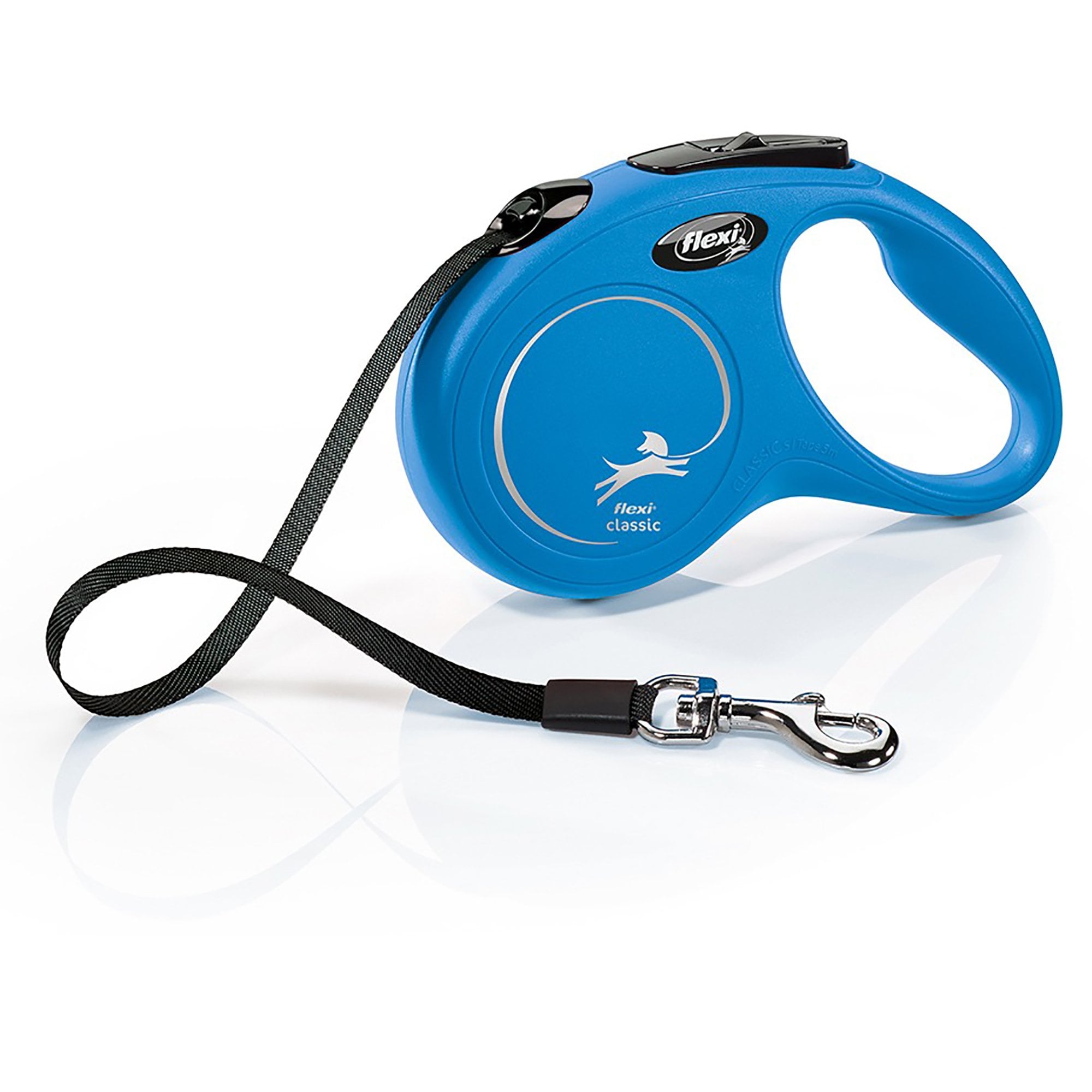 Classic Tape Retractable Dog Lead Small 5m - Blue