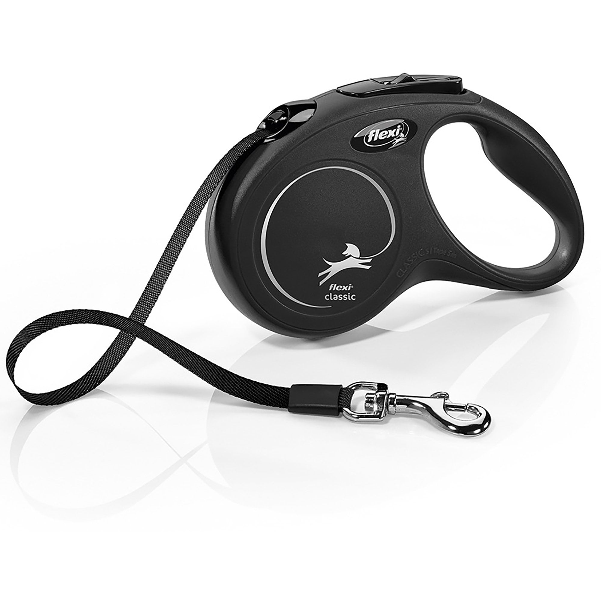 Classic Tape Retractable Dog Lead Medium 5m - Black