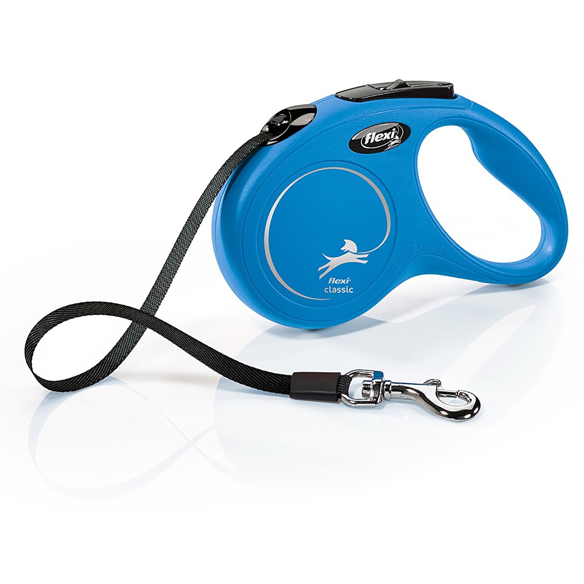 Classic Tape Retractable Dog Lead Medium 5m - Blue