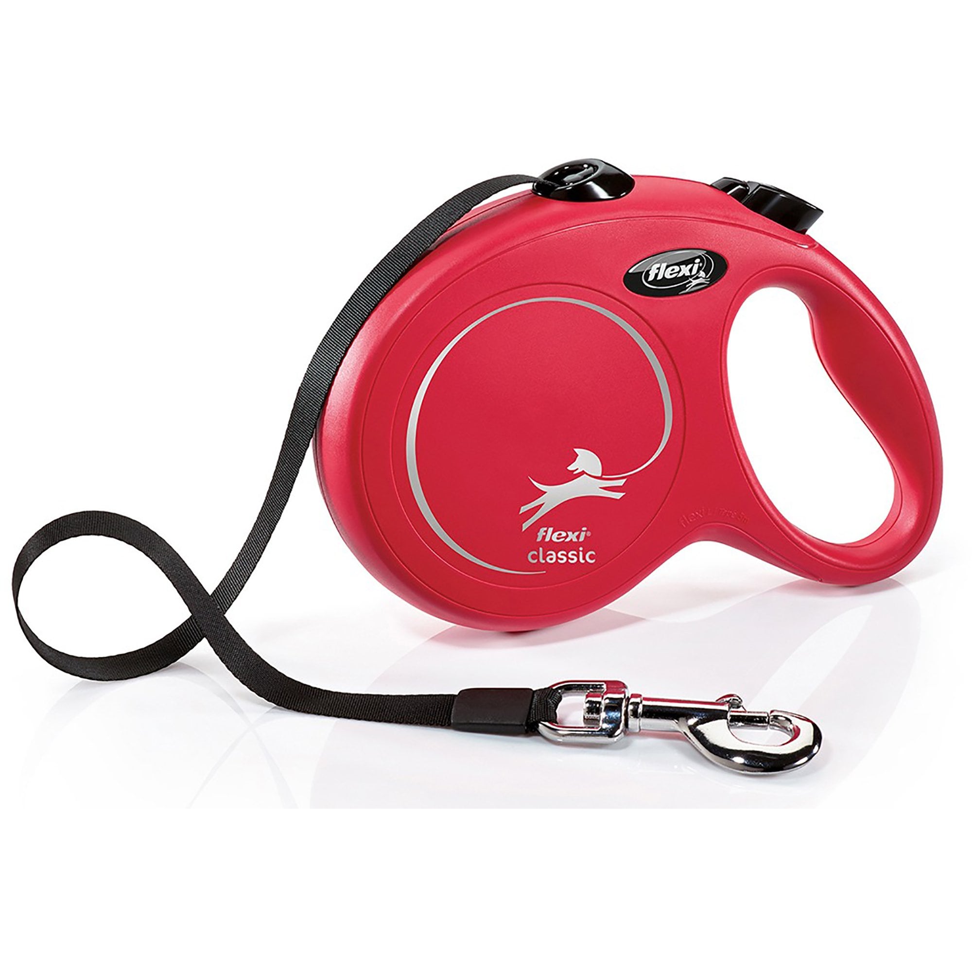 Classic Tape Retractable Dog Lead Large 5m - Red