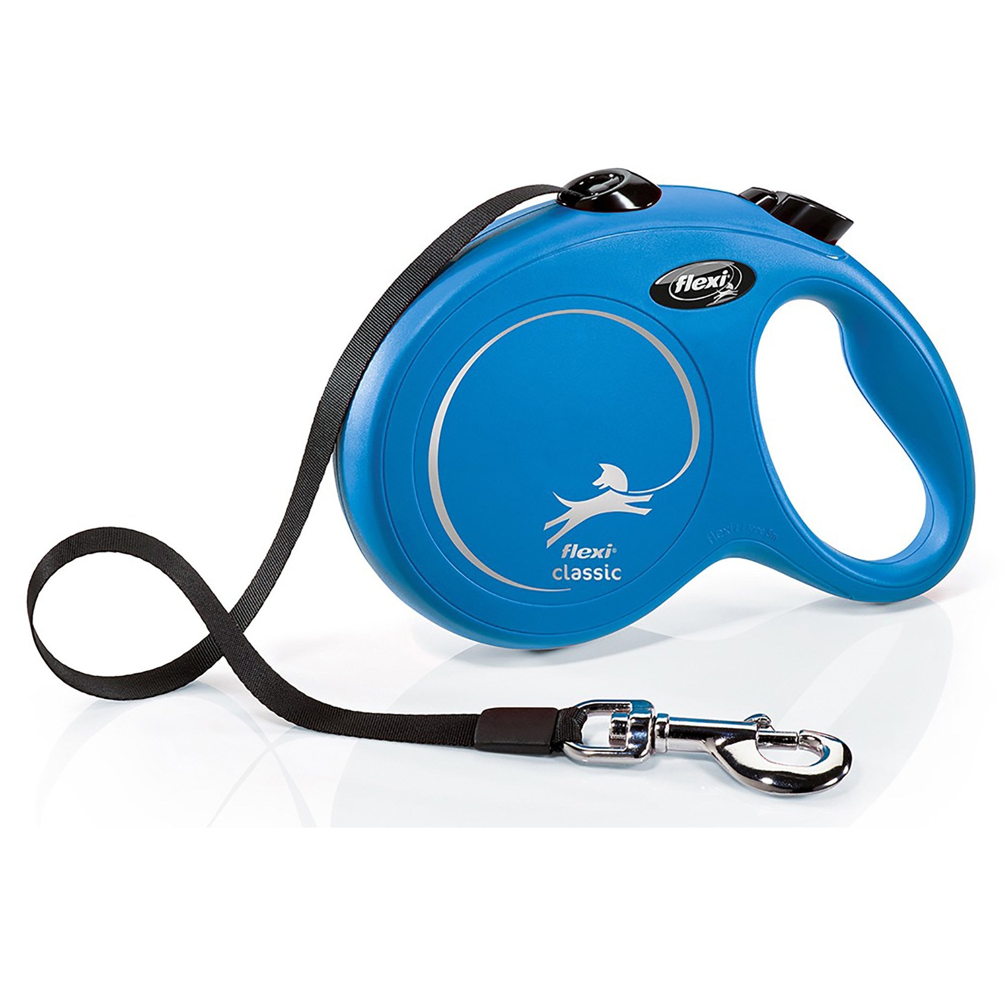 Classic Tape Retractable Dog Lead Large 5m - Blue