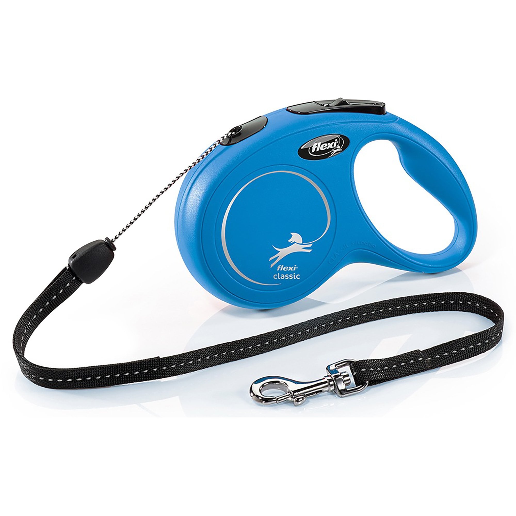 Classic Cord Retractable Dog Lead Small 8m - Blue