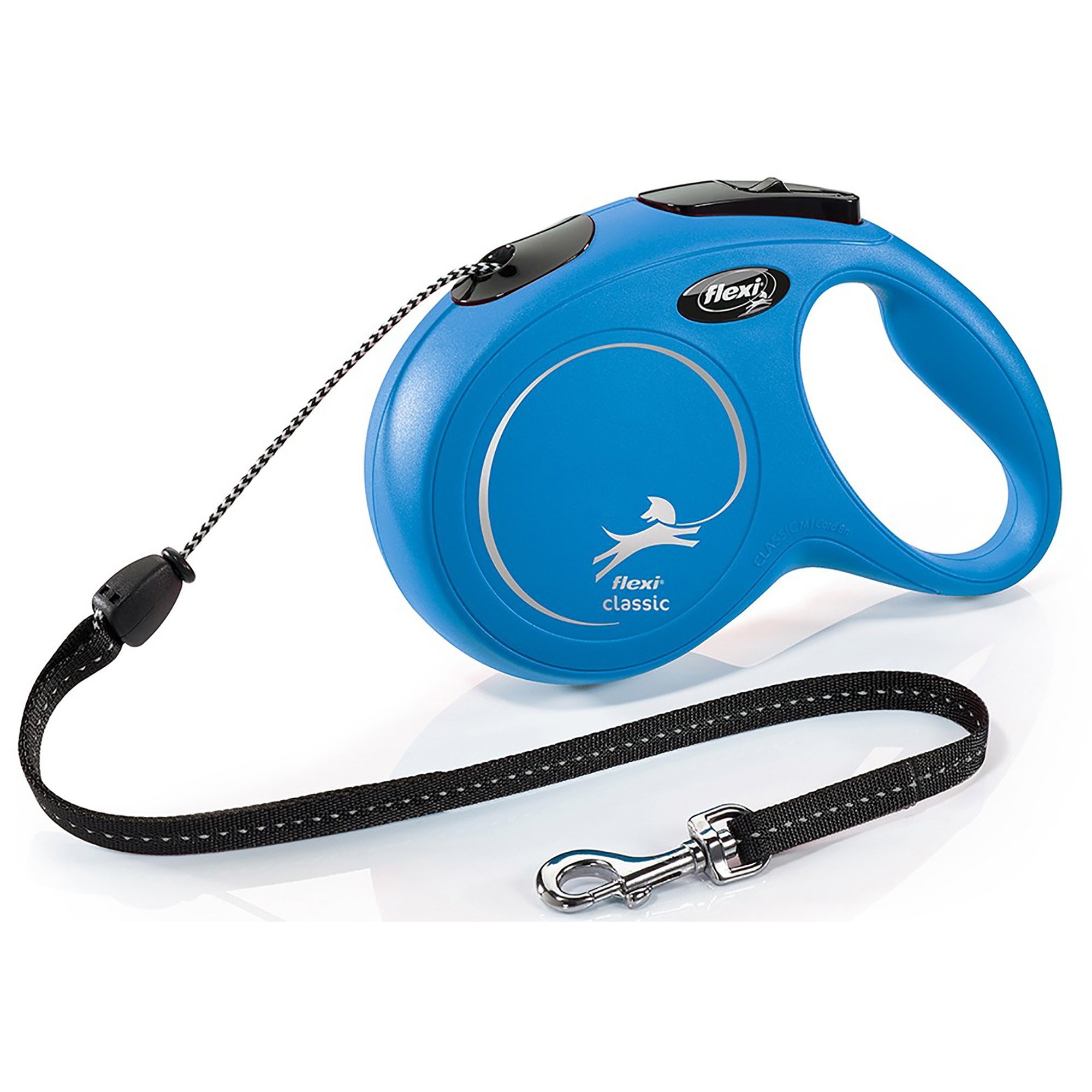 Classic Cord Retractable Dog Lead Medium 8m - Blue