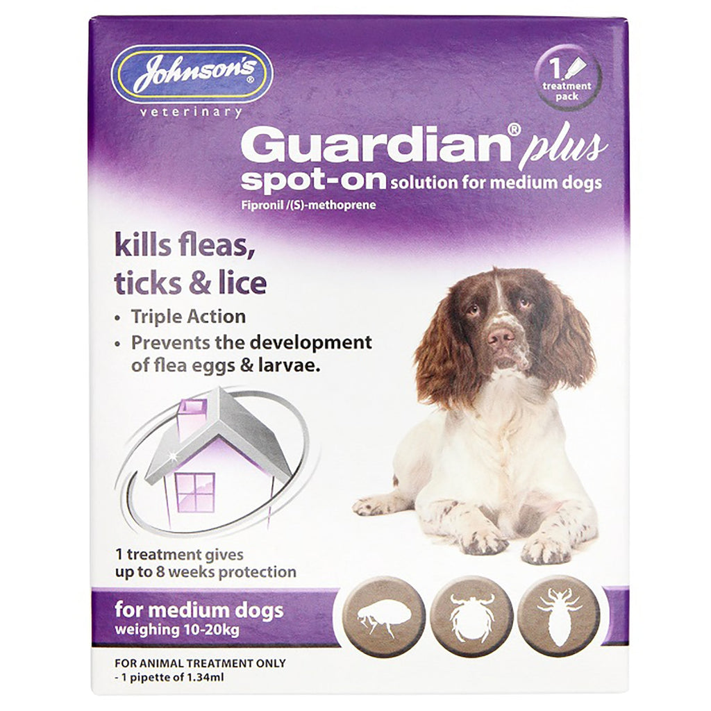 Johnson's Veterinary Guardian Plus Spot-On Solution For Medium Dogs 1 Treatment