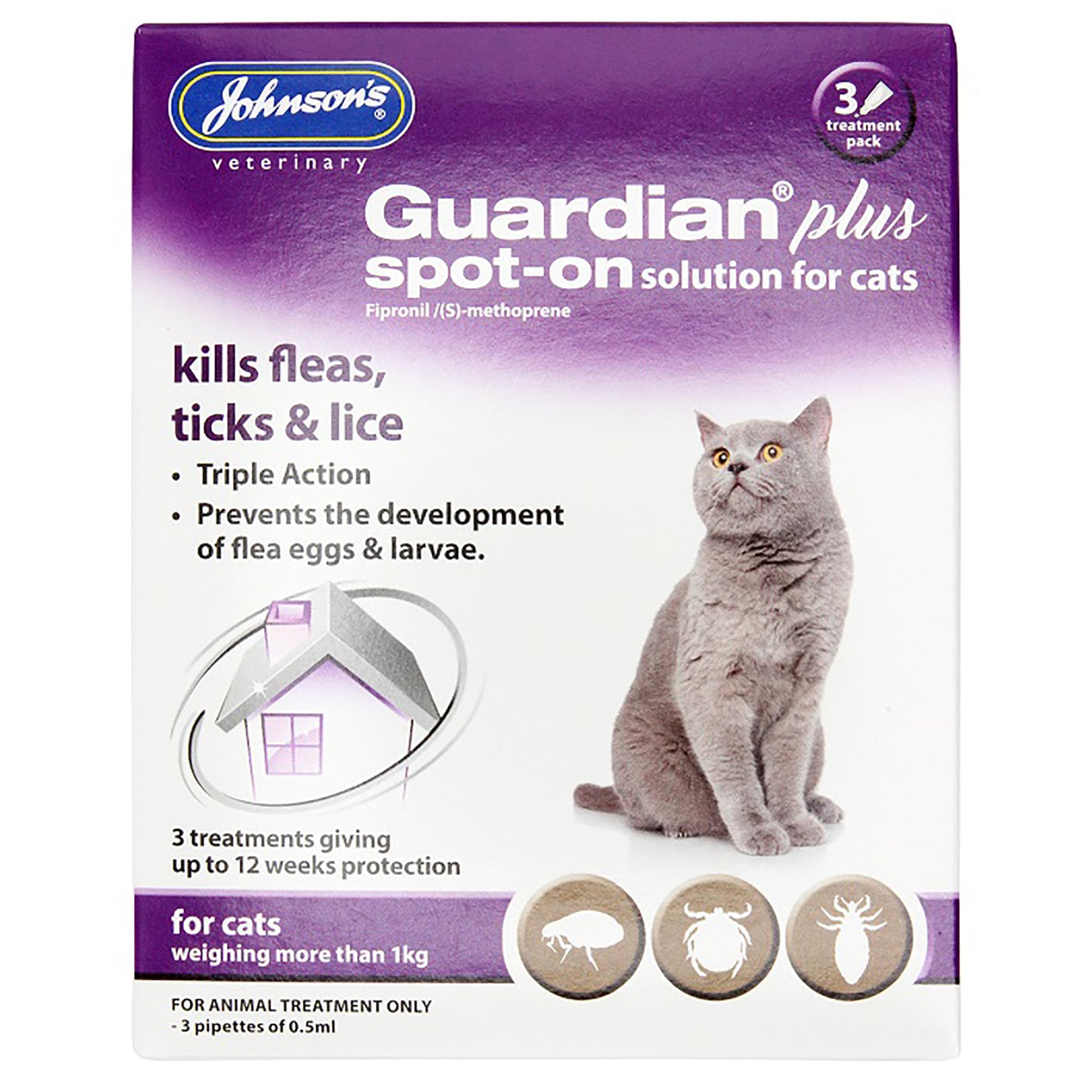 Guardian Plus Spot-On Solution For Cats - 3 Treatment