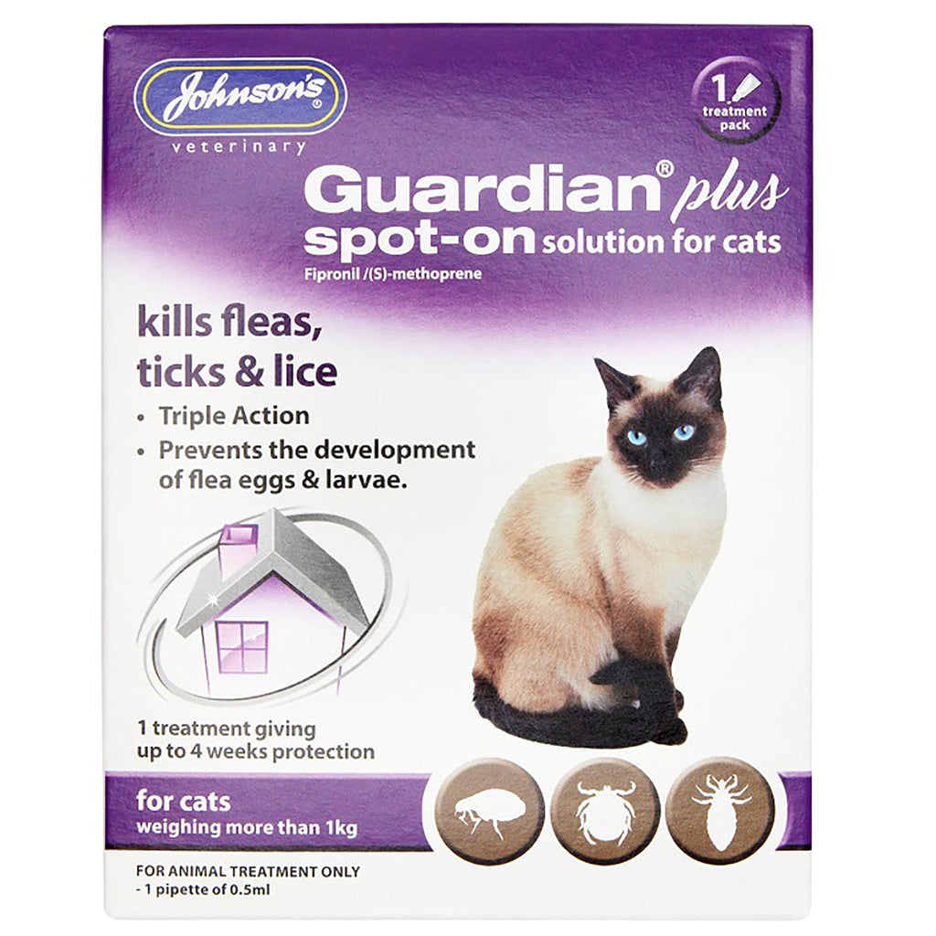 Johnson's Veterinary Guardian Plus Spot-On Solution For Cats - 1 Treatment