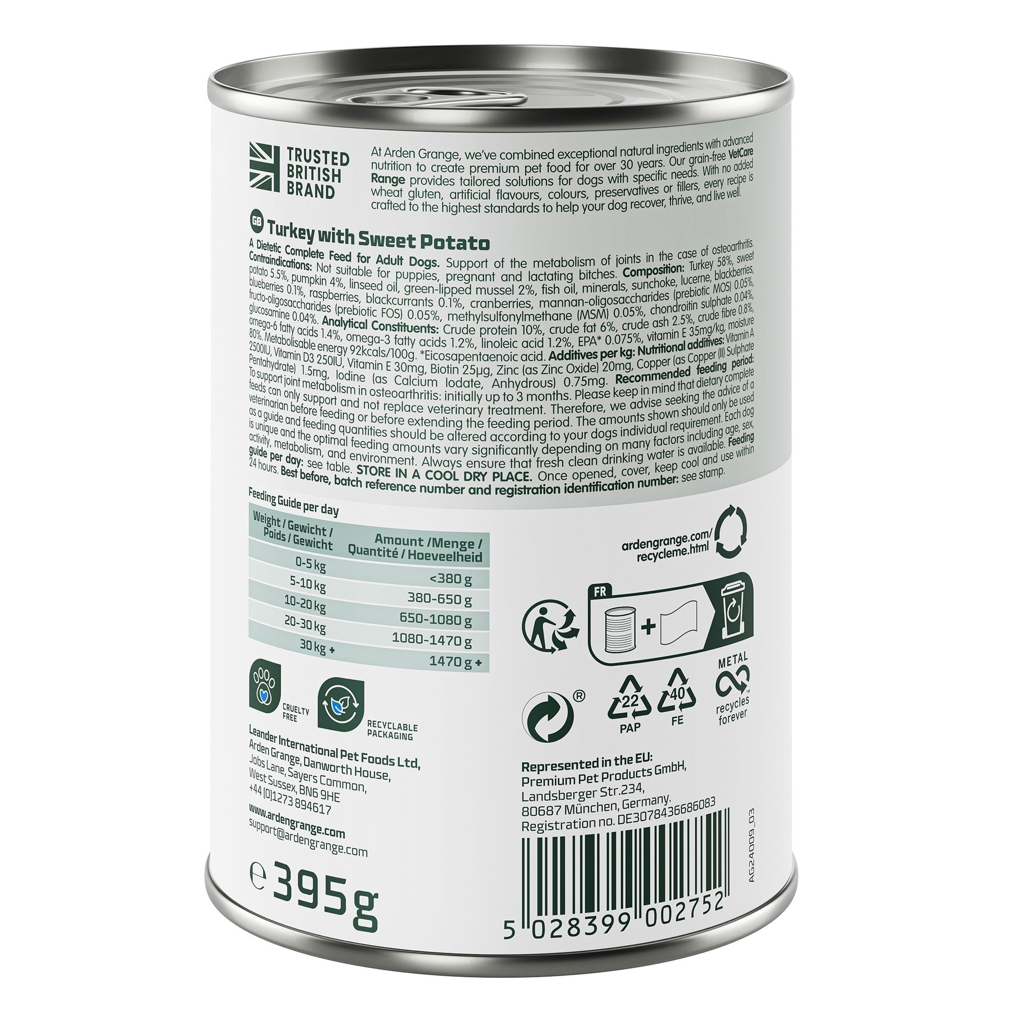 VetCare Joint Care Adult Dog Wet Food 395g