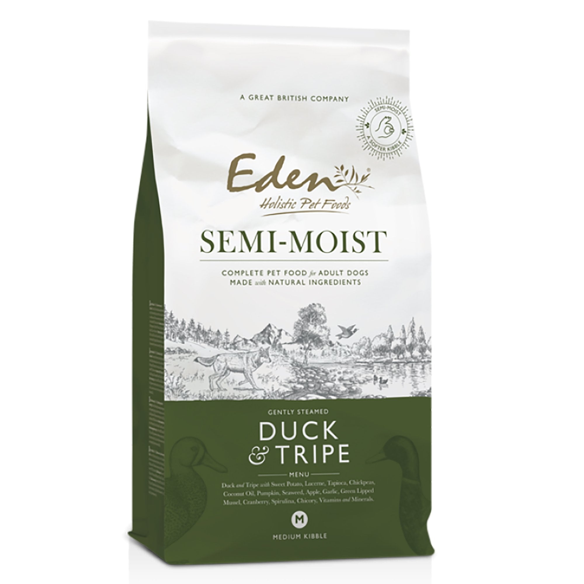 Semi-Moist Duck & Tripe Medium Adult Grain Free Dog Food 2kg