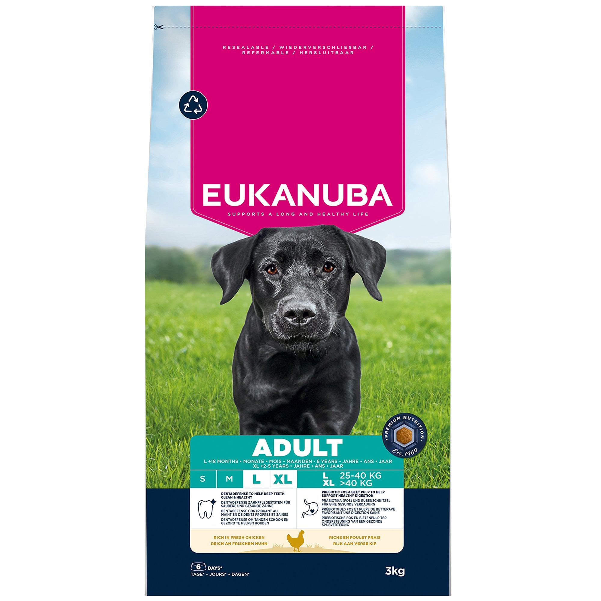 Adult Large Breed Chicken Dry Dog Food 3kg