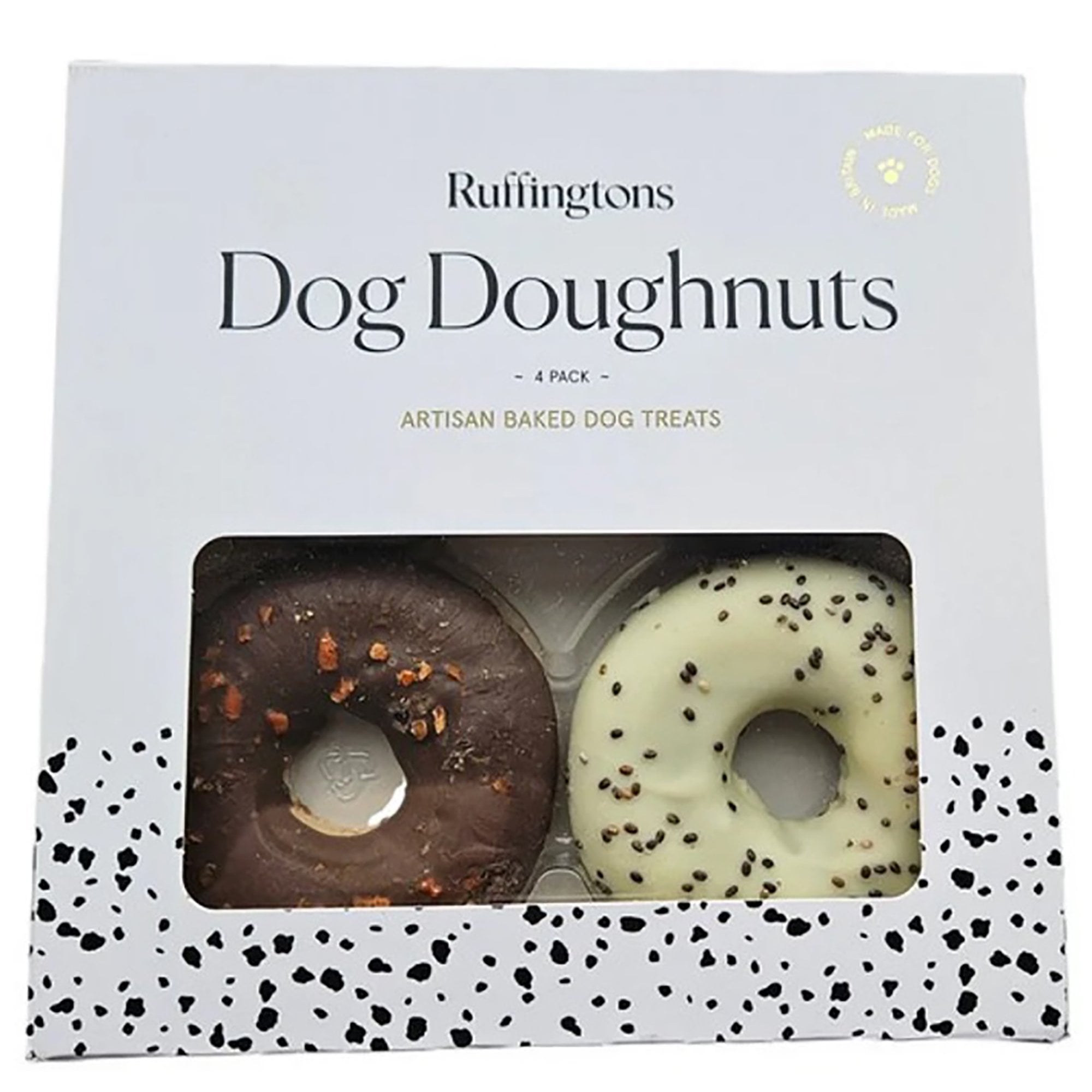 Ruffingtons Dog Doughnuts Artisan Baked Dog Treats - 4 Pack