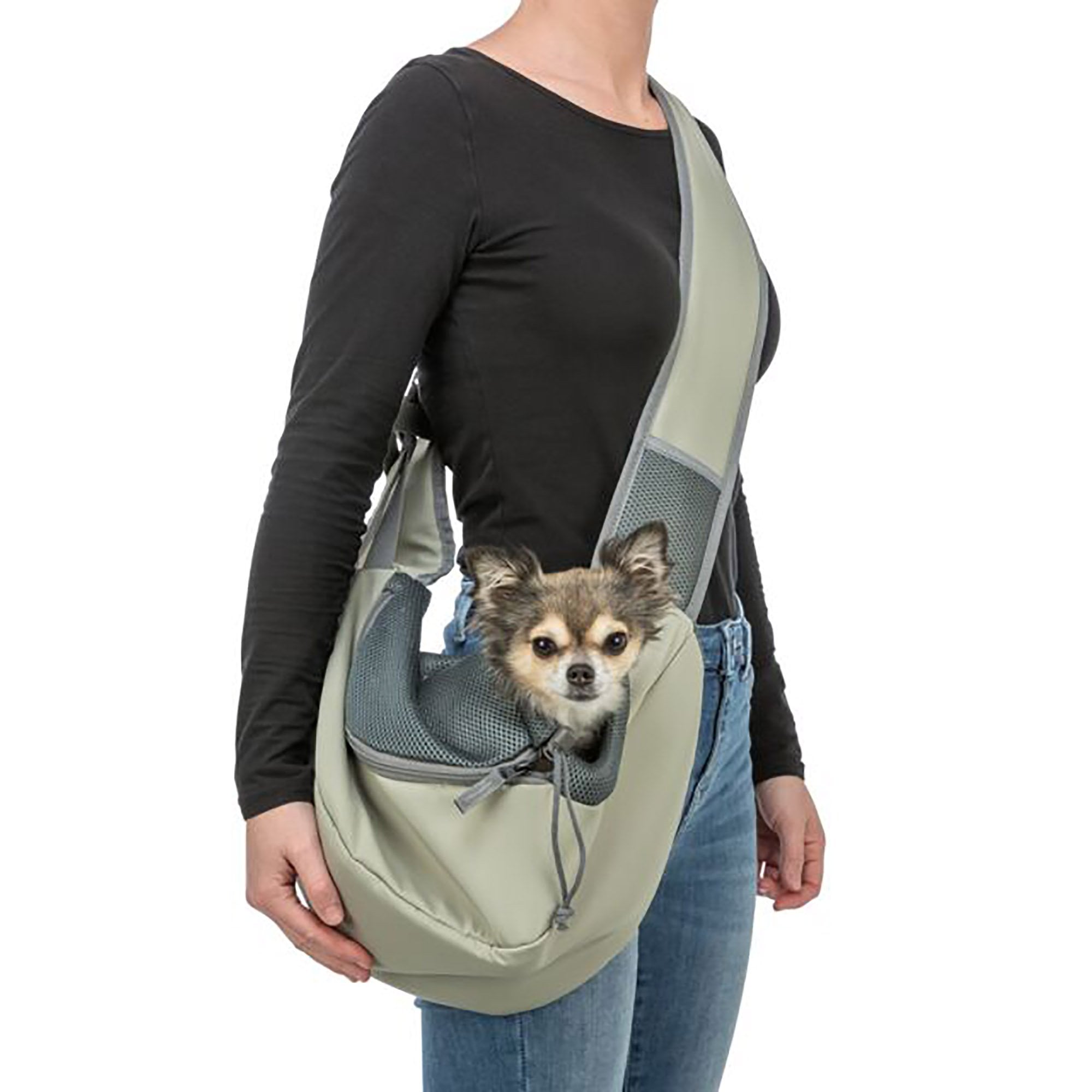 Front Pet Puppy Carrier Sling Light Green