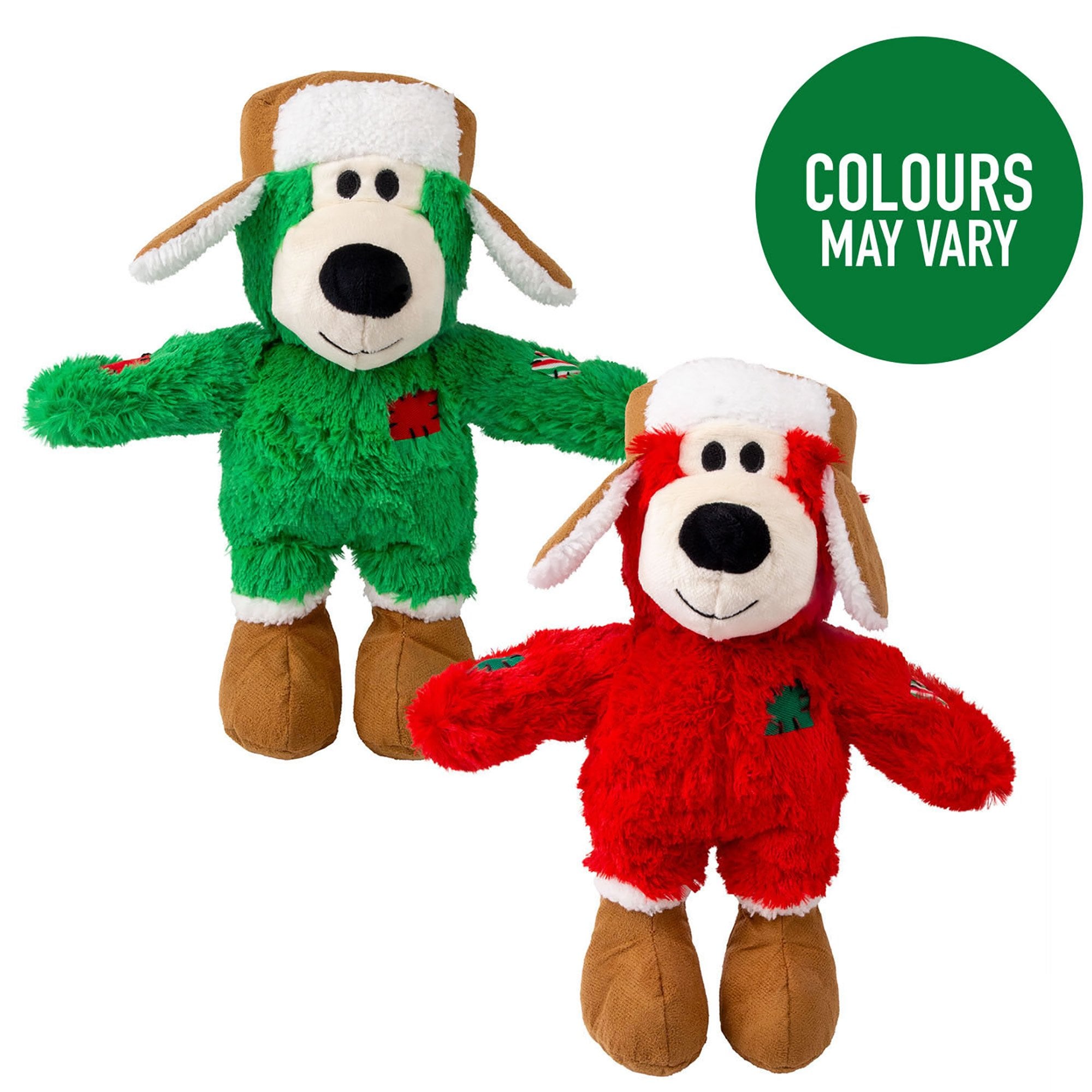 KONG Holiday Wild Knots Bear Soft Plush Dog Toy - Small/Medium