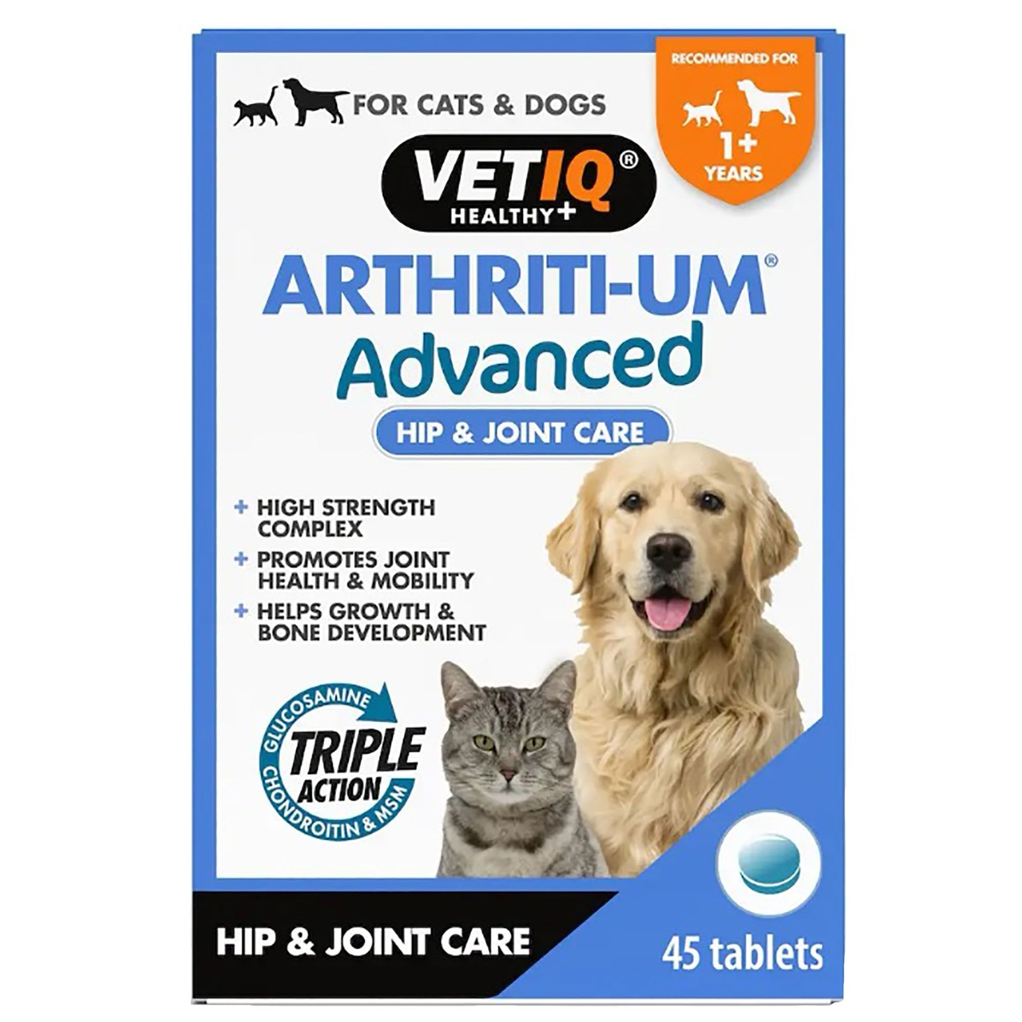 VETIQ Arthriti-Um Advanced Hip & Joint Care Tablets 45 Pack