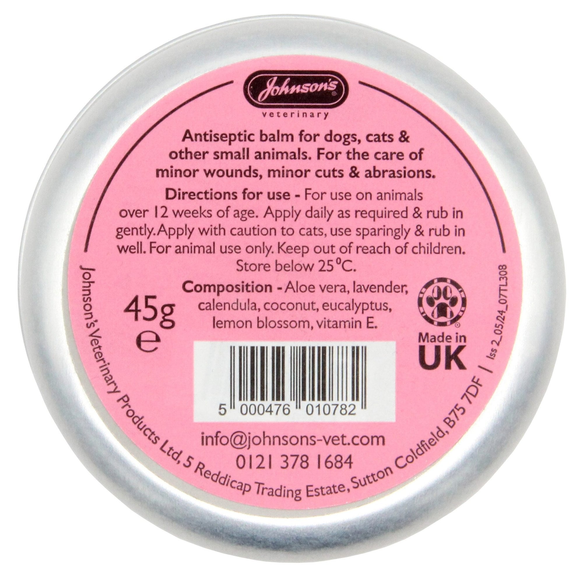Antiseptic Balm For Dogs, Cats & Other Small Animals 45g