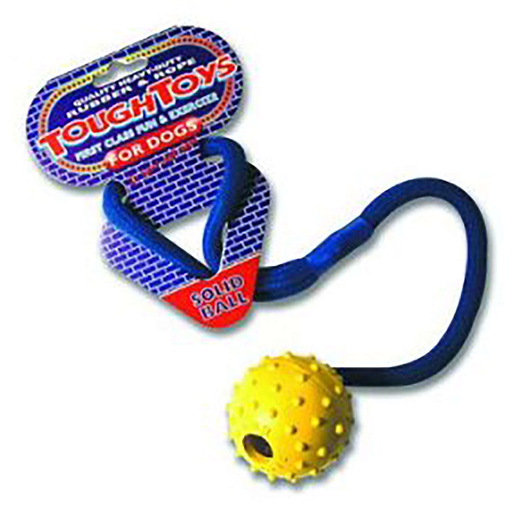 Tough Toys Studded Rope Ball Dog Toy