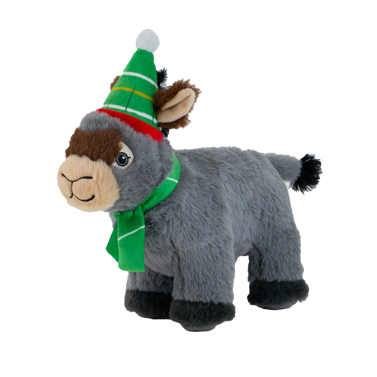 Ancol Dominic the Donkey grey festive character Christmas dog toy
