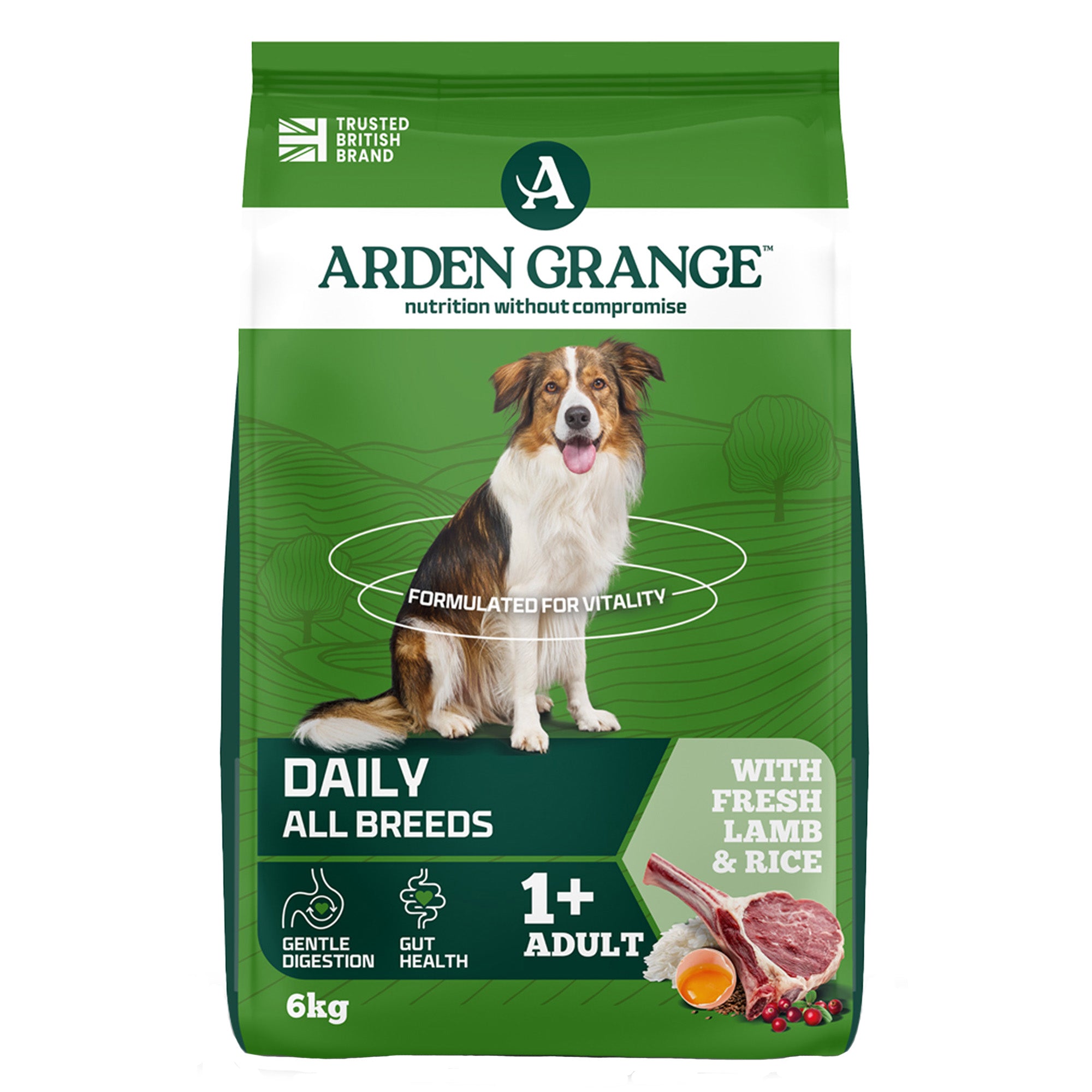 Arden Grange Adult Dog Food With Fresh Lamb & Rice 6kg