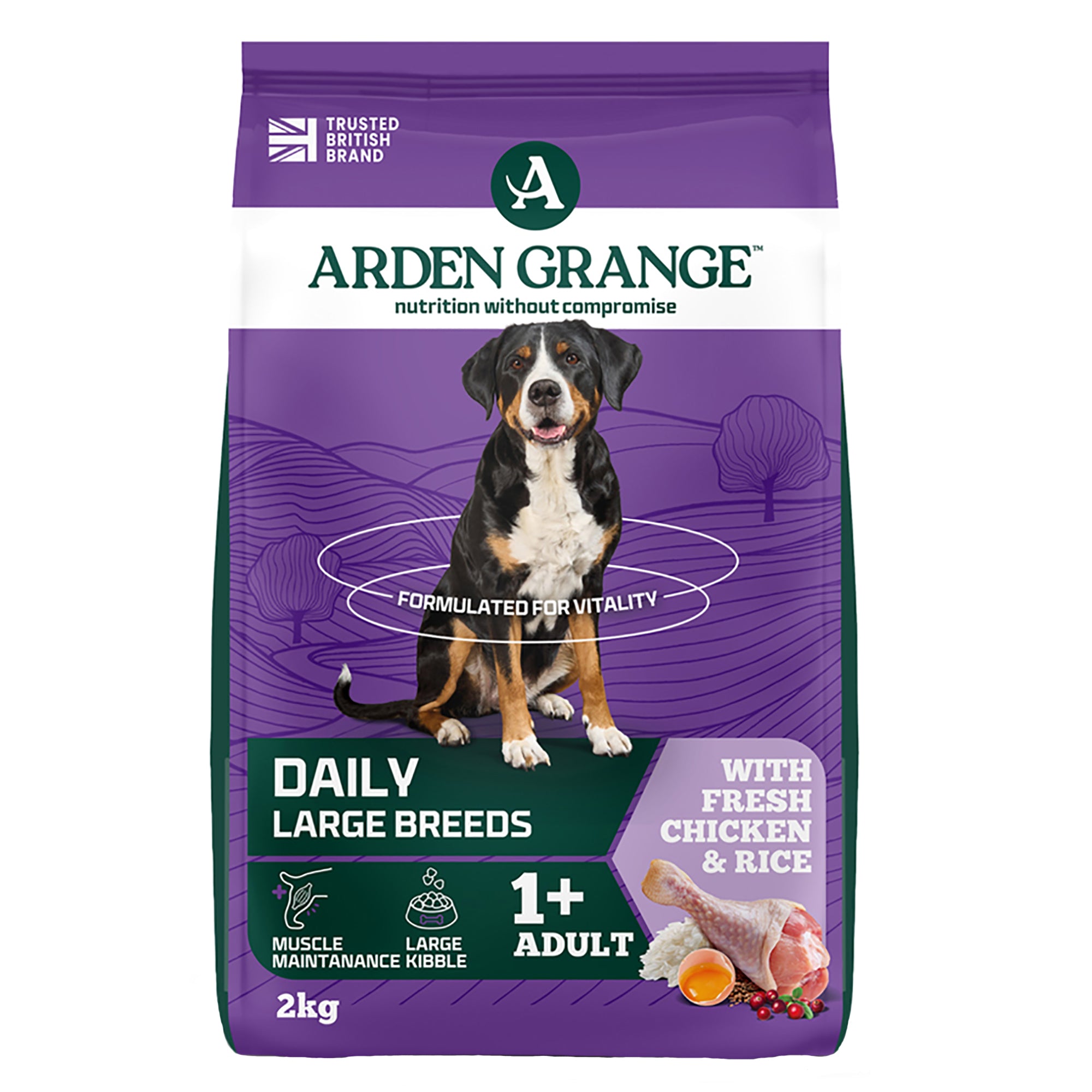 Arden Grange Adult Large Breed With Fresh Chicken & Rice Dog Food 2kg