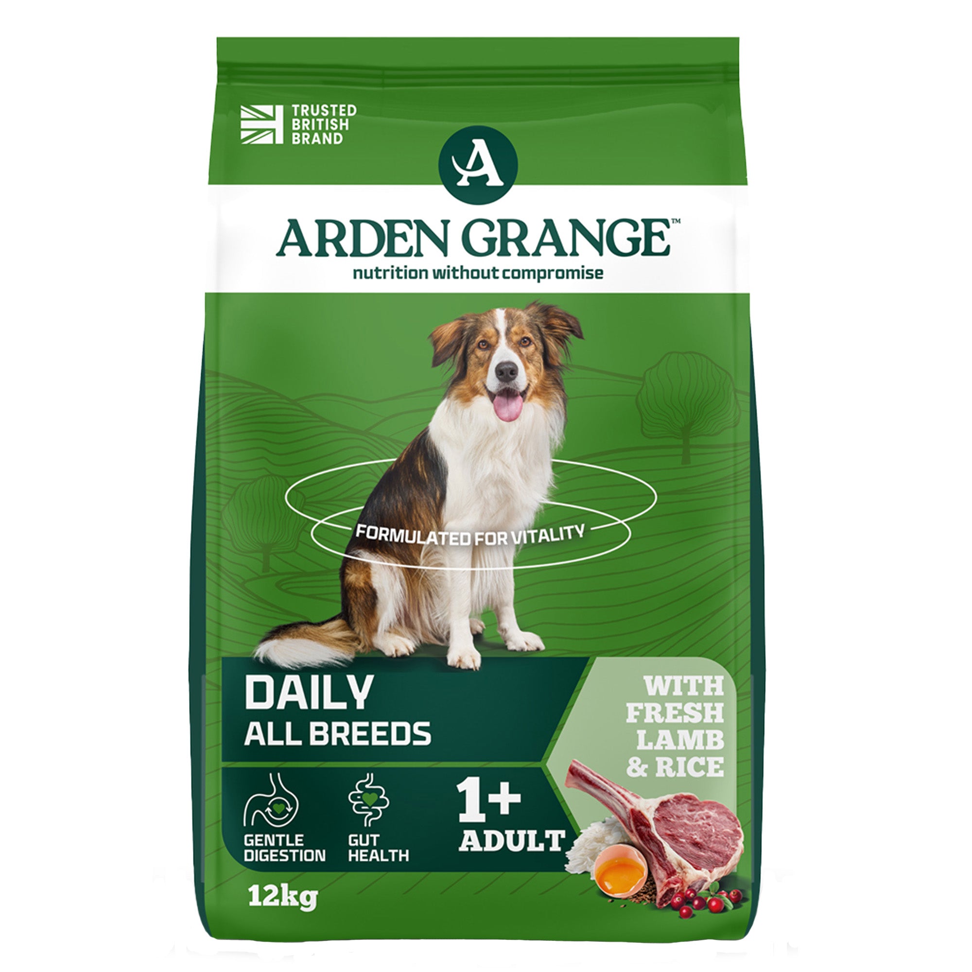 Arden Grange Adult With Fresh Lamb & Rice Dry Dog Food 12kg
