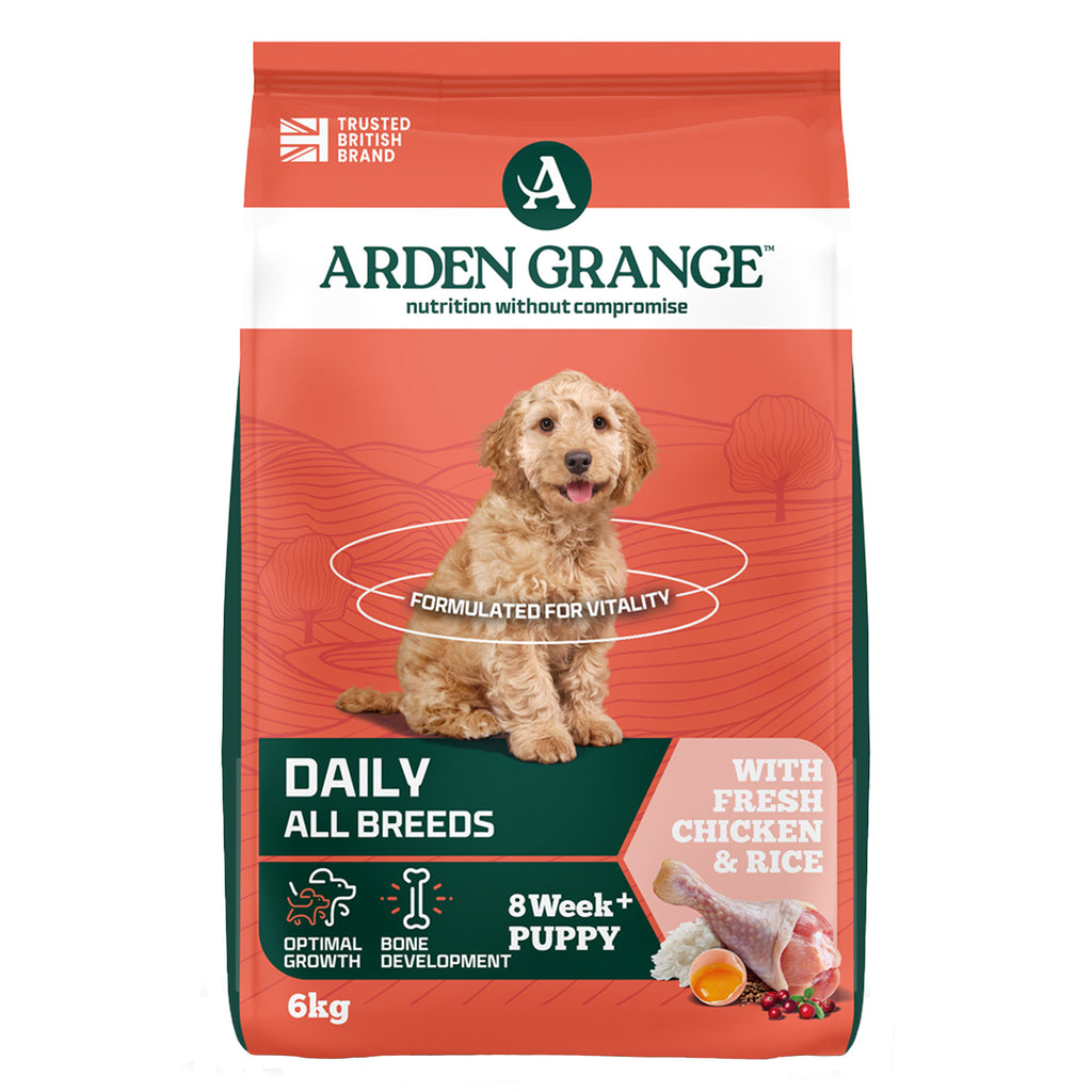 Arden Grange Puppy/Junior Fresh Chicken & Rice Dry Dog Food 6kg