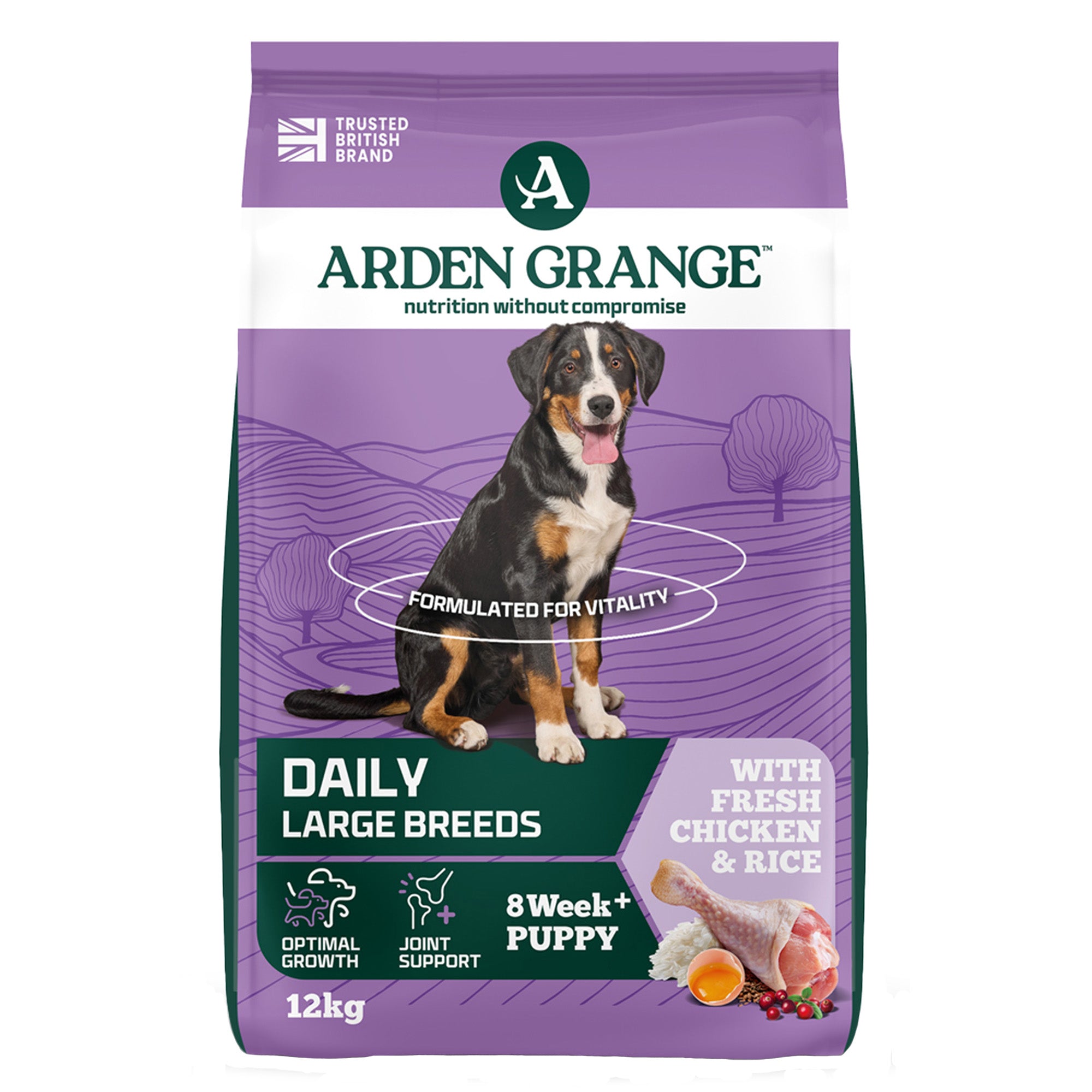 Arden Grange Puppy/Junior Large Breed Dog Food With Fresh Chicken & Rice 12kg