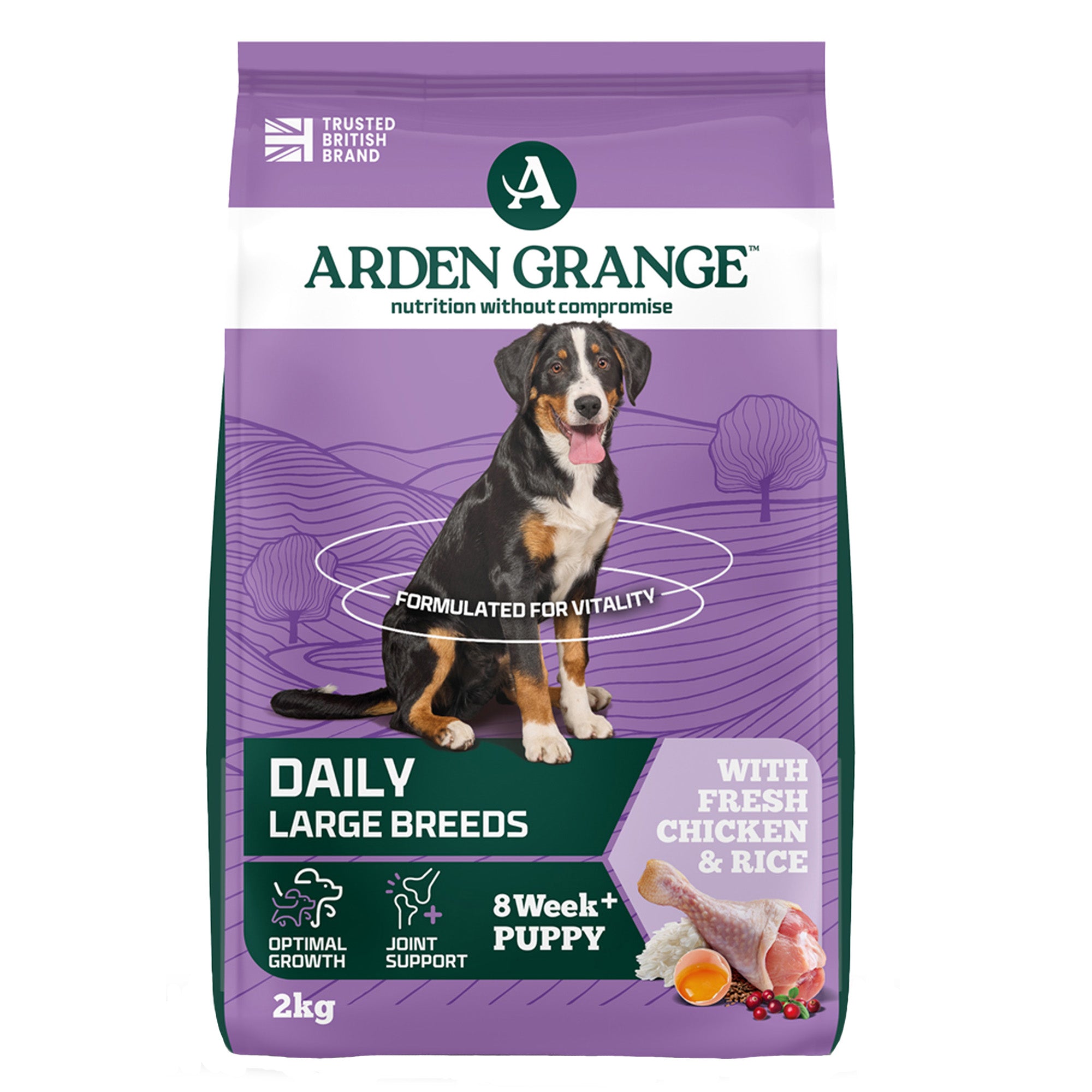 Arden Grange Puppy/Junior Large Breed With Fresh Chicken & Rice Dog Food 2kg