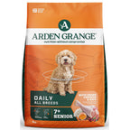Arden Grange Daily All Breeds 7+ Senior dry dog food with fresh chicken and rice, orange 6kg bag with cockapoo