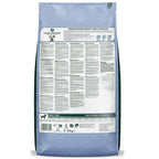 Reverse of Arden Grange Sensitive adult fish and potato 12kg bag showing ingredients and daily feeding recommendation