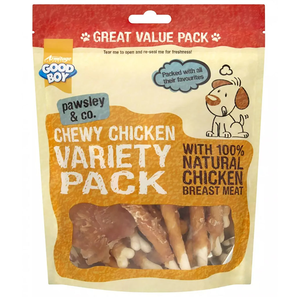 Armitage Good Boy Chewy Chicken Variety Dog Treats 320g resealable pouch