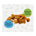 Close-up of treats from the Good Boy Chewy Chicken Variety Pack