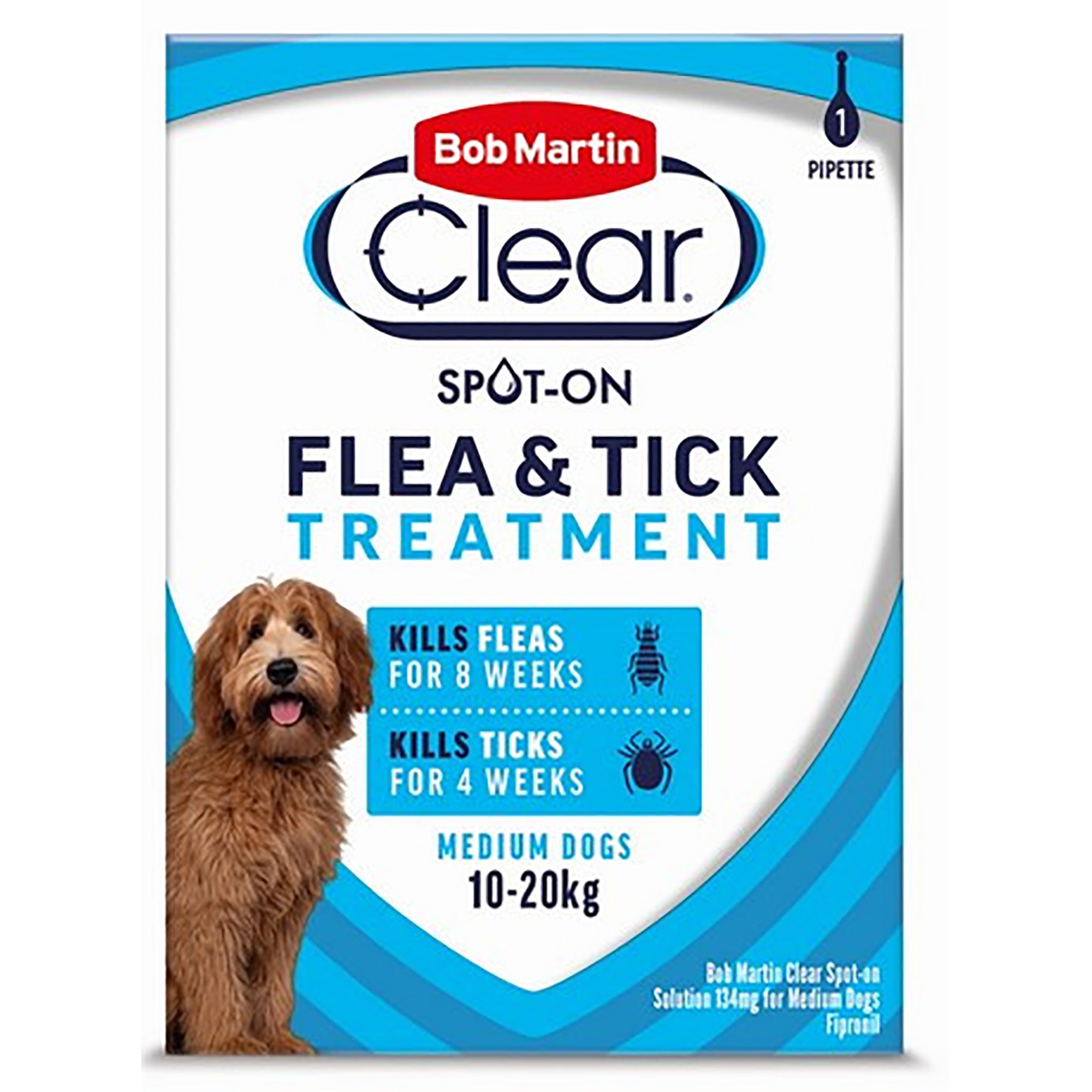 Bob Martin Flea Clear Spot On For Medium Dogs - 1 Tube