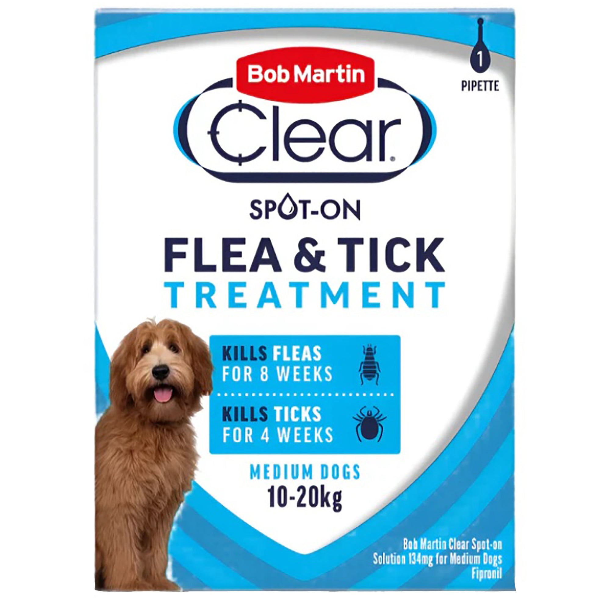 Bob Martin Flea Clear Spot On For Large Breed Dogs - 1 Tube