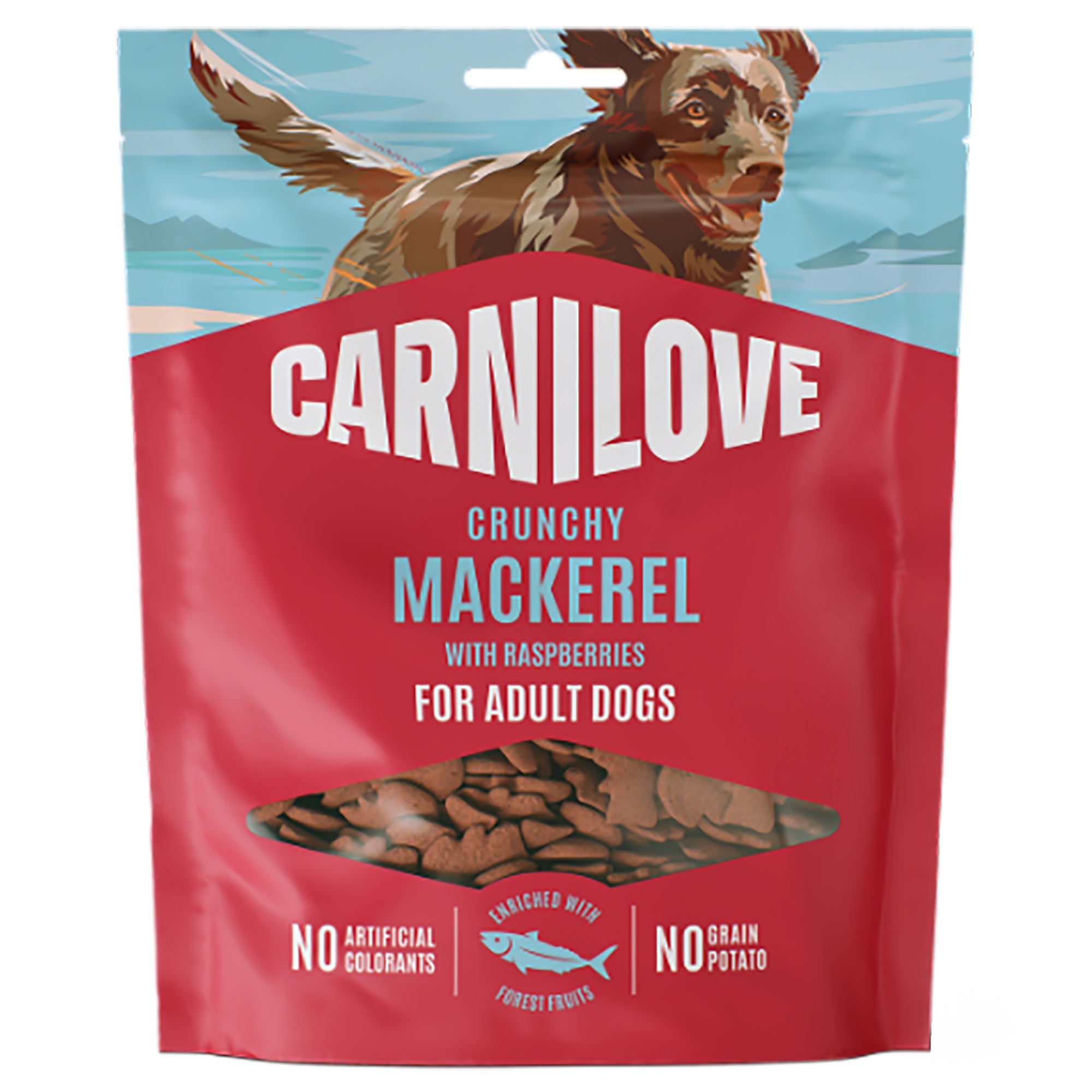Carnilove Mackerel with Raspberries Grain Free Dog Treats 200g