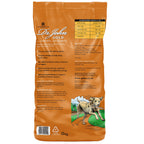 Orange bag of Dr. John Gold dog food with text and a dog illustration on a white background