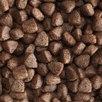 Close-up of brown pet food kibble