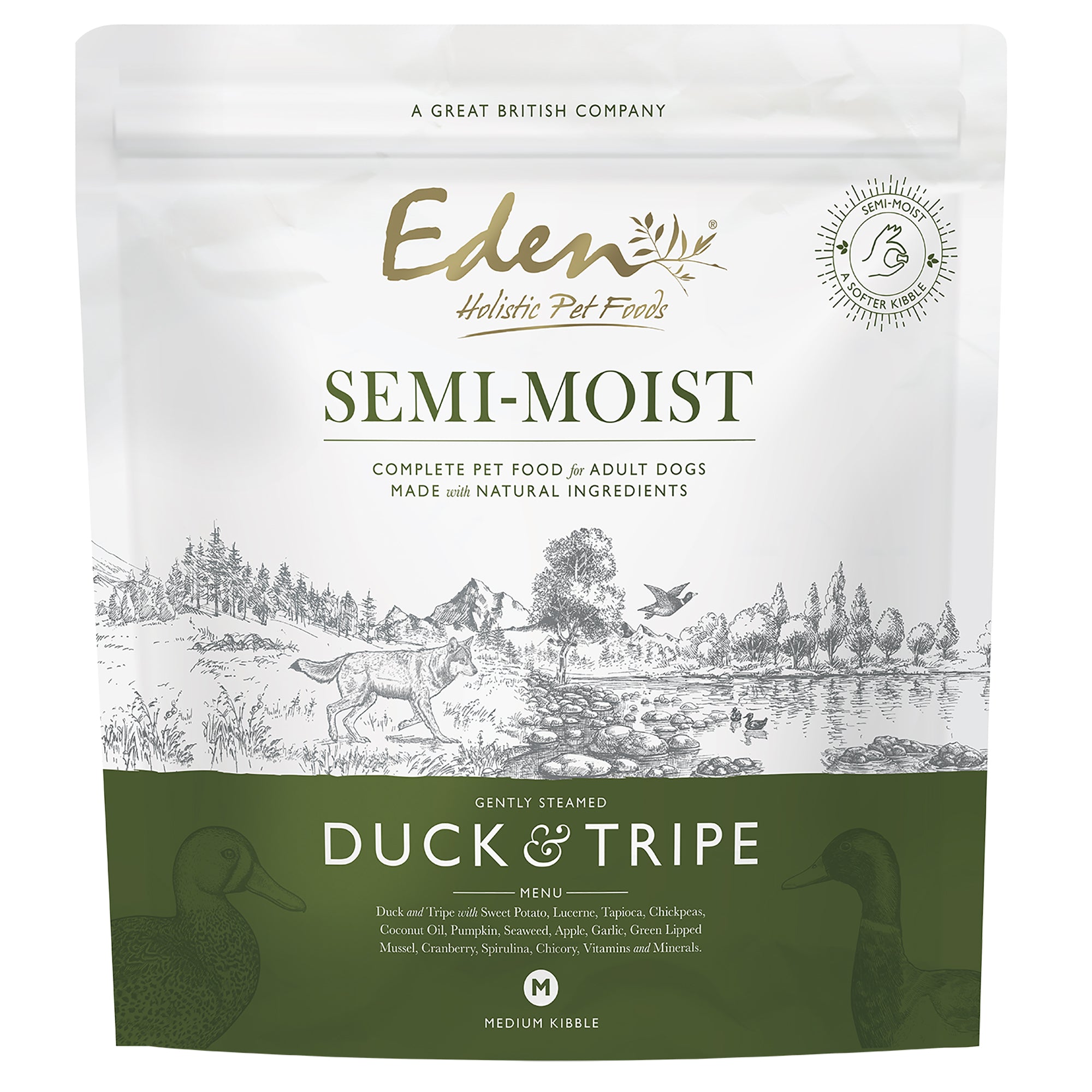 Eden Semi-Moist Duck & Tripe Grain Free Adult Dog Food 2kg bag