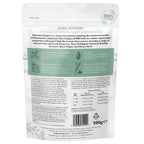 Back of a supplement package for joint support in dogs with text and graphics on a white background.
