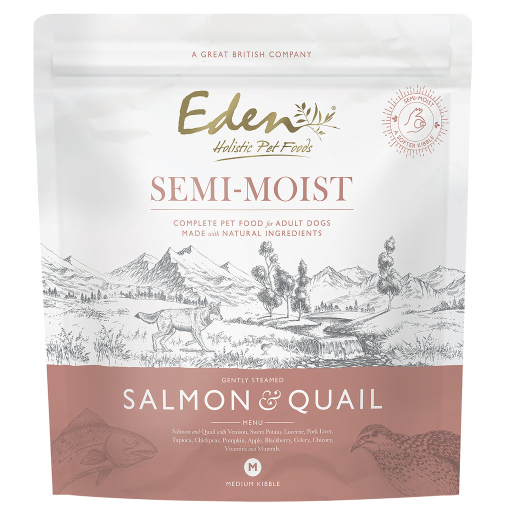 Eden Semi-Moist Salmon & Quail Grain Free Adult Dog Food 2kg bag