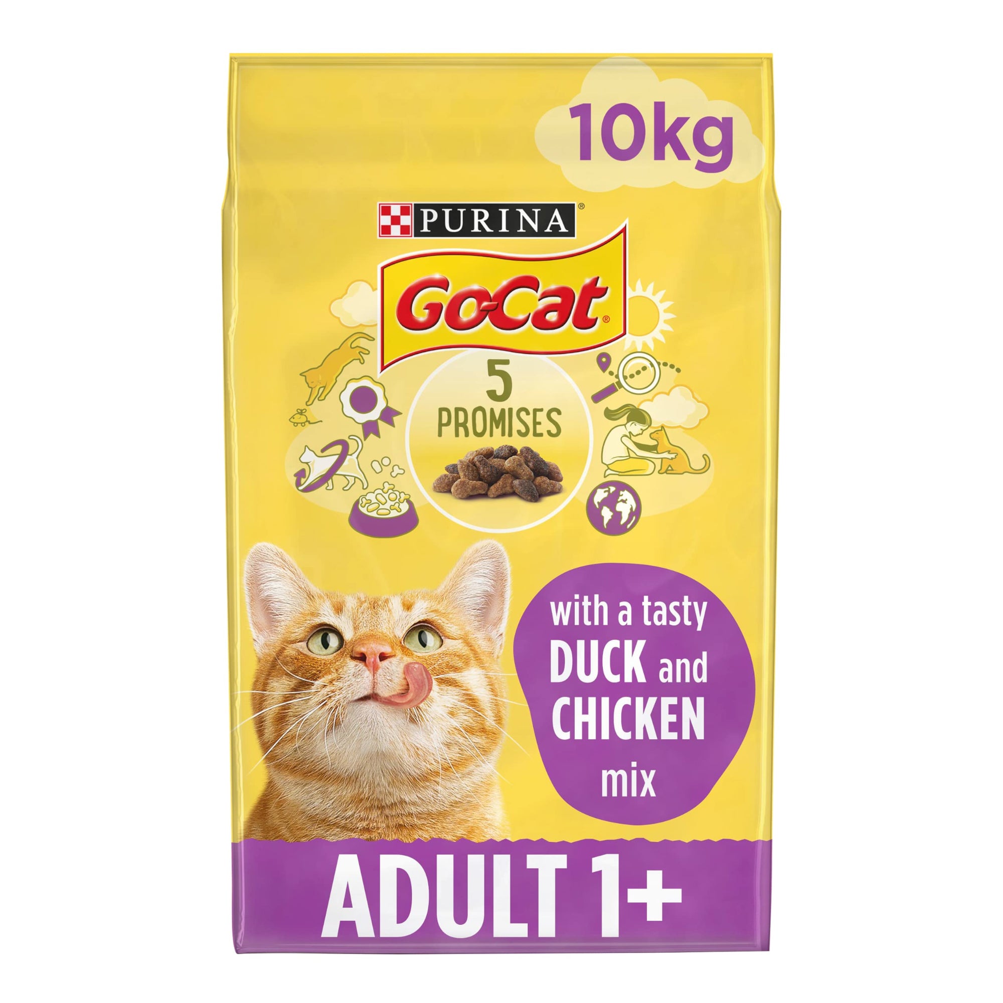 Go-Cat Adult Duck & Chicken Dry Cat Food 10kg
