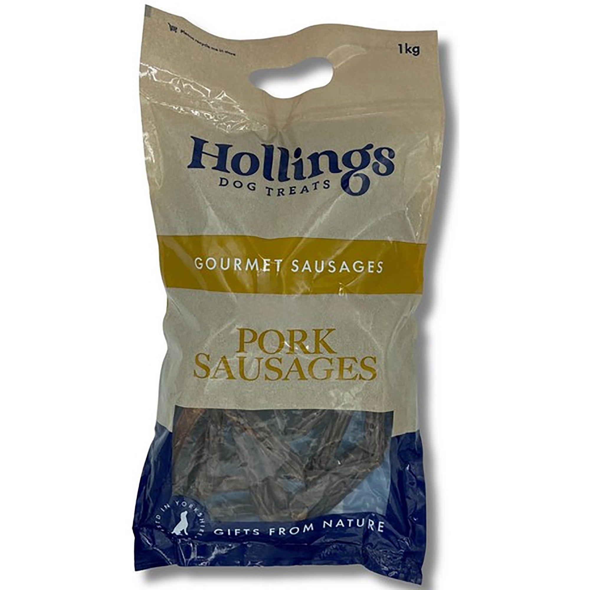 Hollings Pork Sausages Natural Dog Treat 1kg