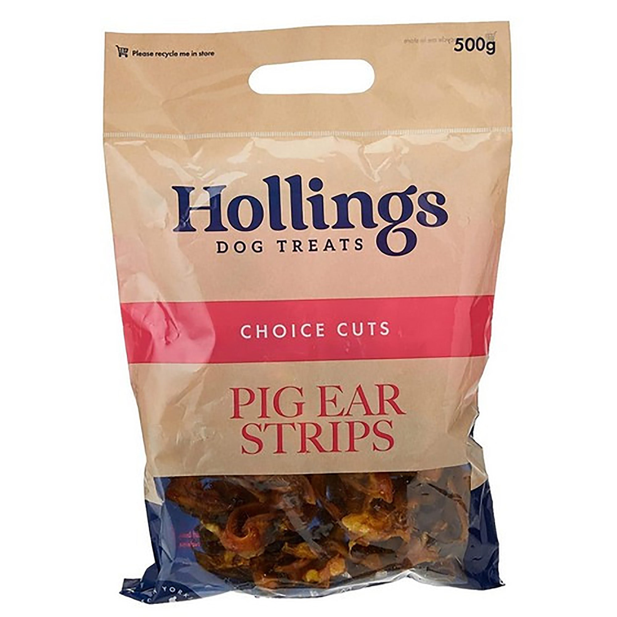Hollings Pig Ear Strips Natural Dog Treat 500g