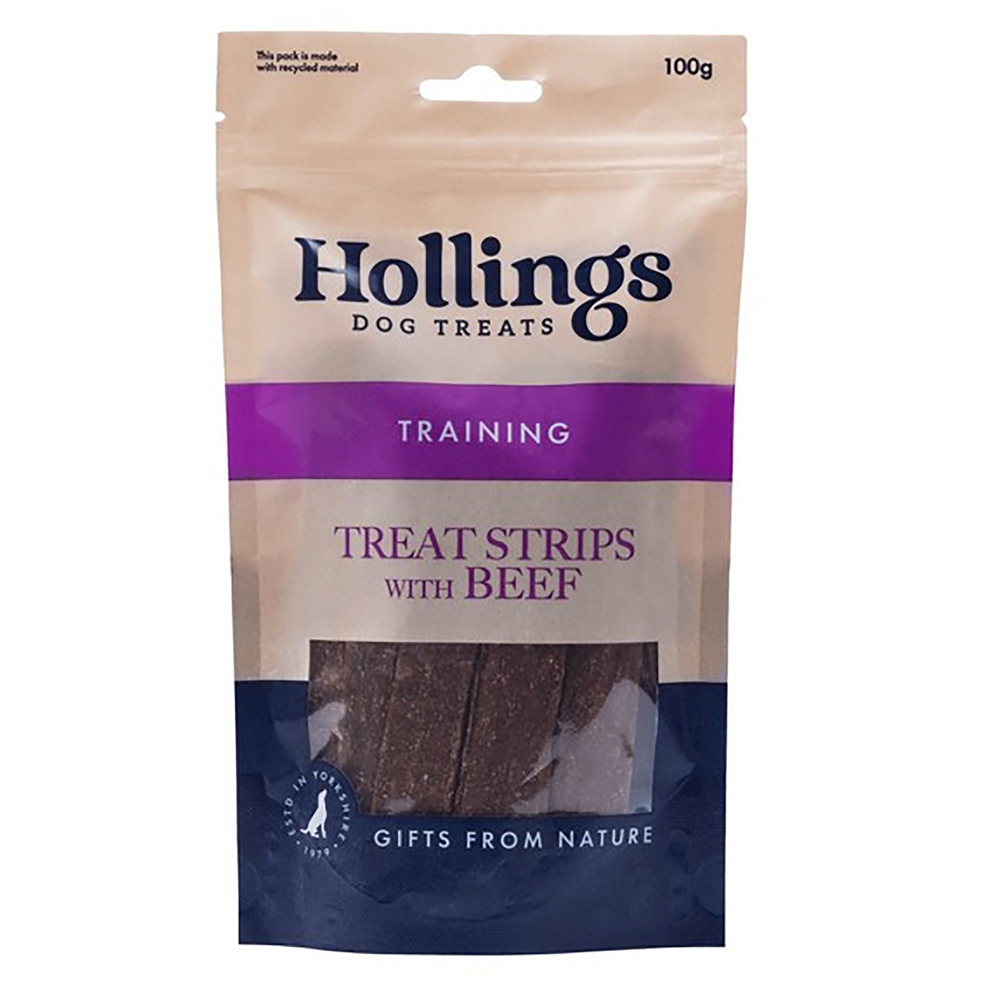 Hollings Real Meat Beef Dog Treat 100g