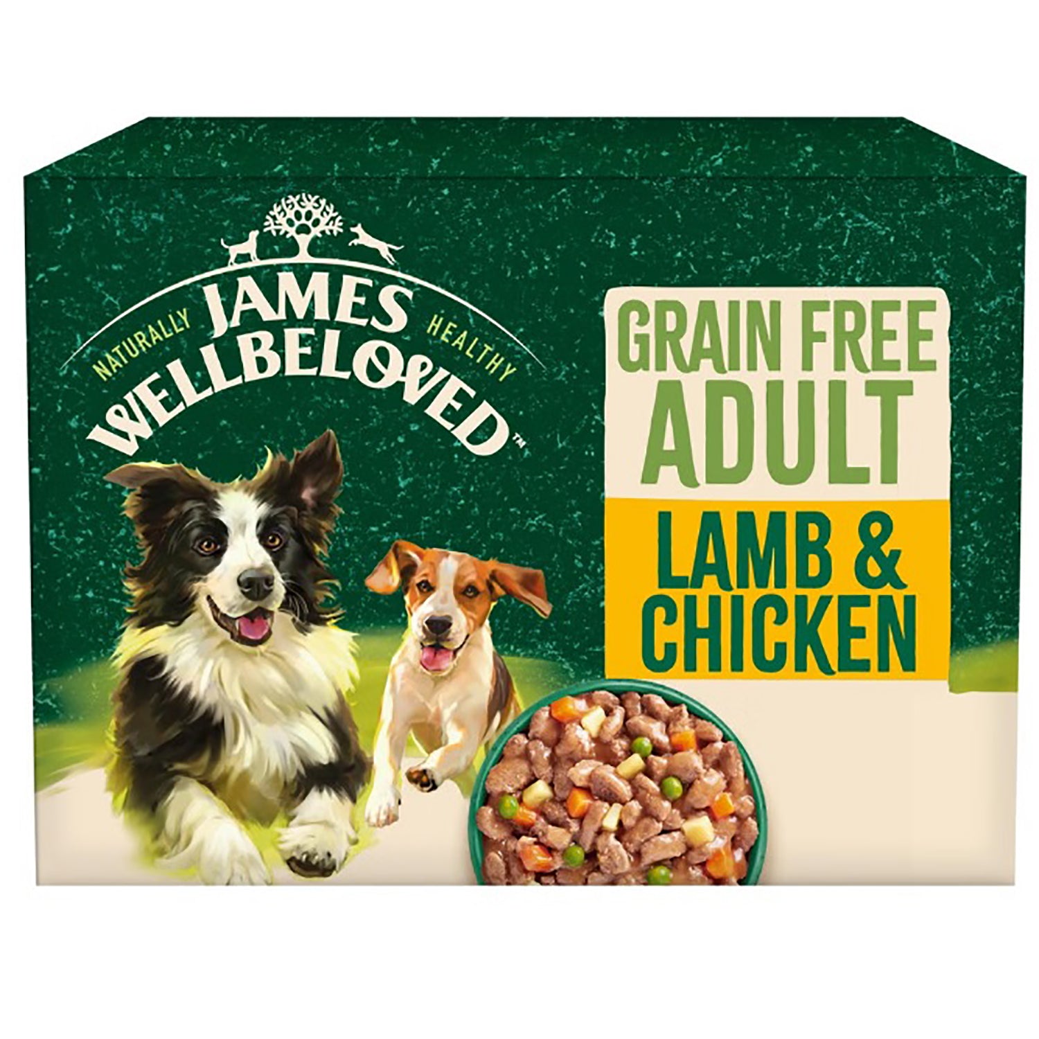 James Wellbeloved Adult Lamb & Chicken with Rice & Vegetable In Gravy Pouches 12 x 90g