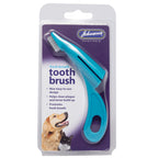 Dog toothbrush in packaging with Johnson's Veterinary brand on a white background