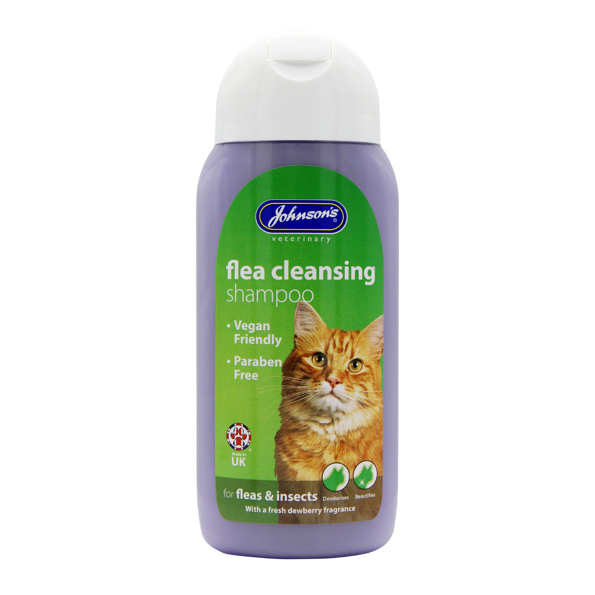 Johnson's Veterinary Cat Flea Repellent Shampoo 200ml